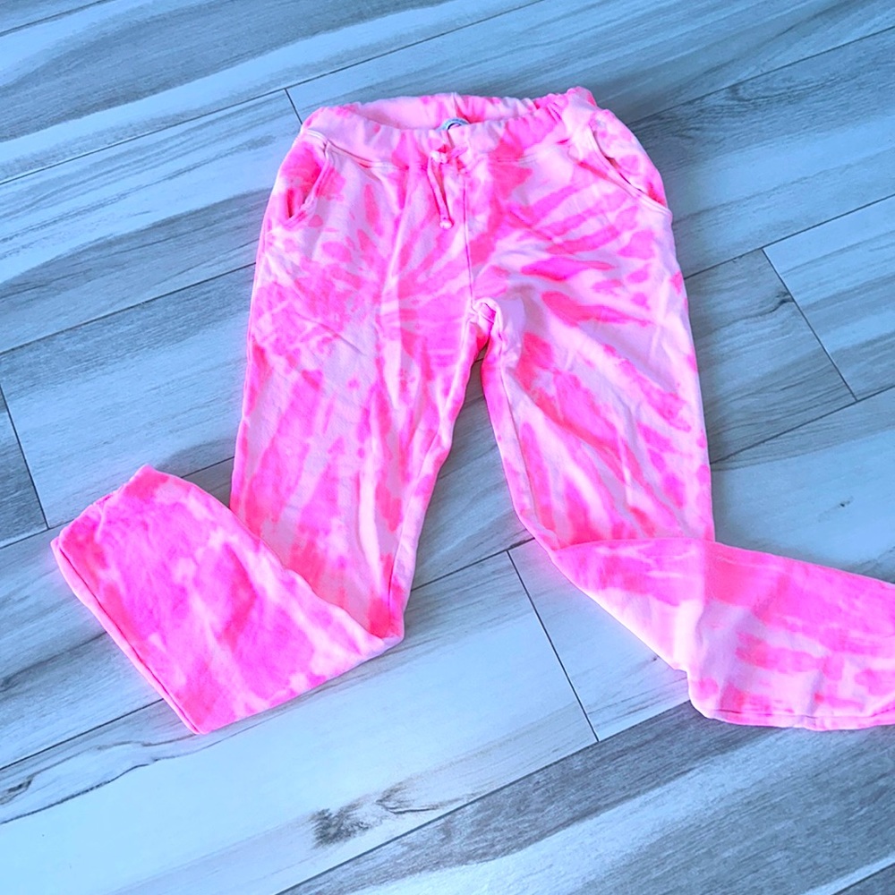 DAYDREAMER PINK TIE DYE SWEATPANTS SMALL